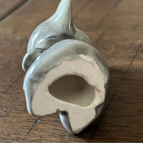 Cute Adorable Vintage Baby Gray Elephant Figurine Trunk up‎ - Picture 4 of 5